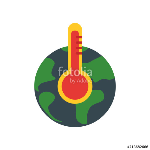 500x500 Global Warming Icon Vector Sign And Symbol Isolated On White