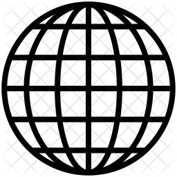 256x256 Globe Icon Of Line Style