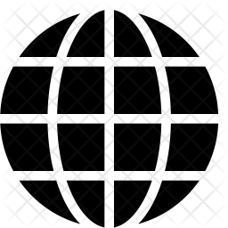 256x256 Globe Icon Of Glyph Style