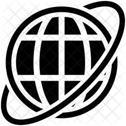256x256 Worldwide Globe Icon Of Glyph Style