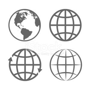 300x300 Earth Globe Logo Icon Vector Stock Vectors
