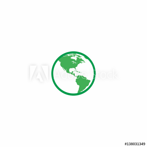 500x500 Globe Logo Vector, Earth Logo Icon