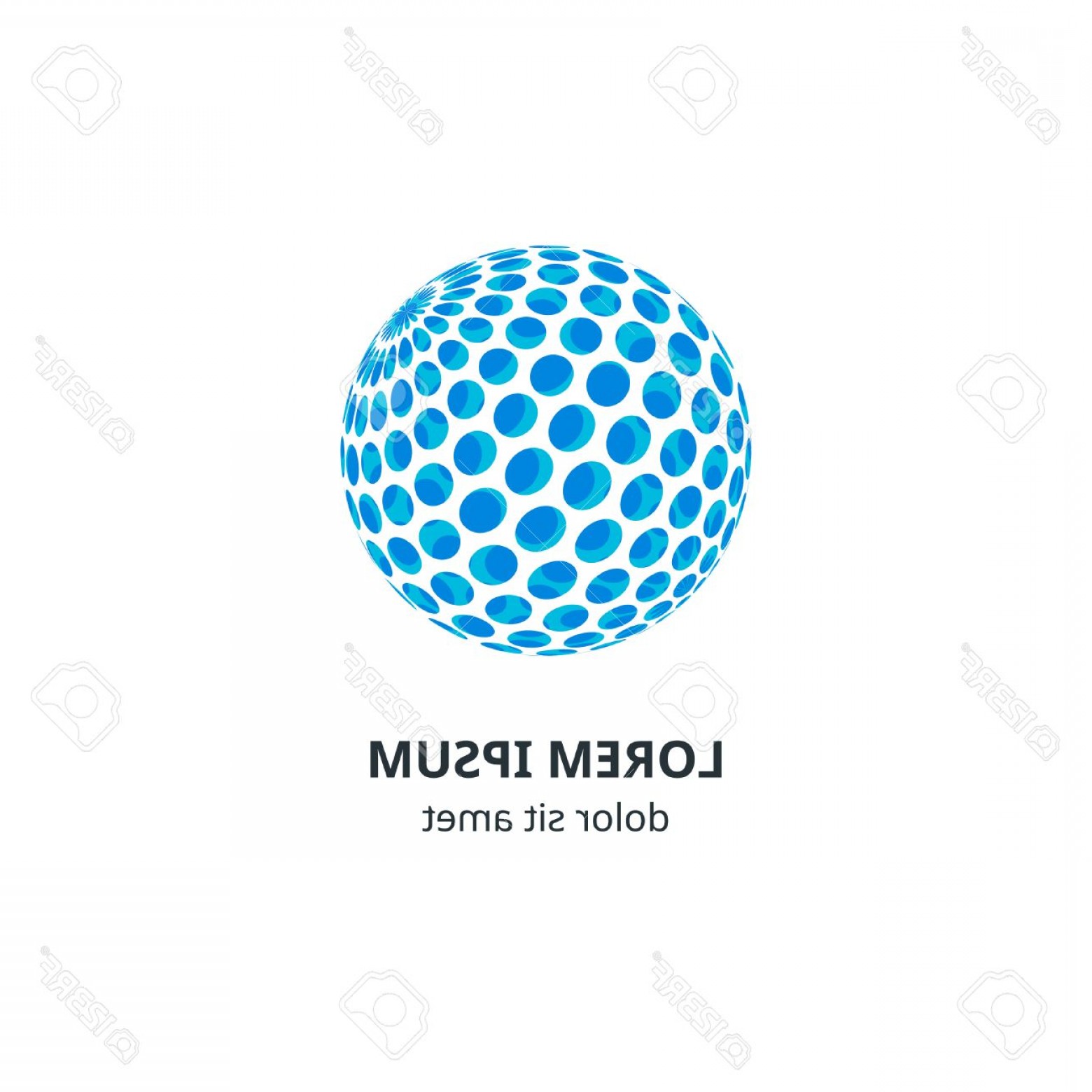 1560x1560 Photostock Vector Blue Abctract Globe Business Logo Vector Ball