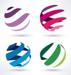 238x250 Set Of Abstract Globe Icons Vector Graphic Logo Globe Icon