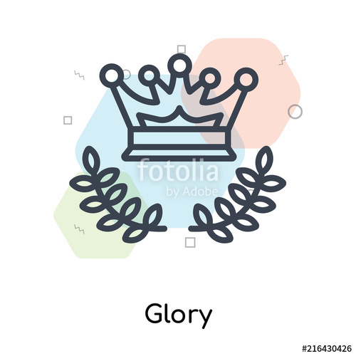 500x500 Glory Icon Vector Sign And Symbol Isolated On White Background