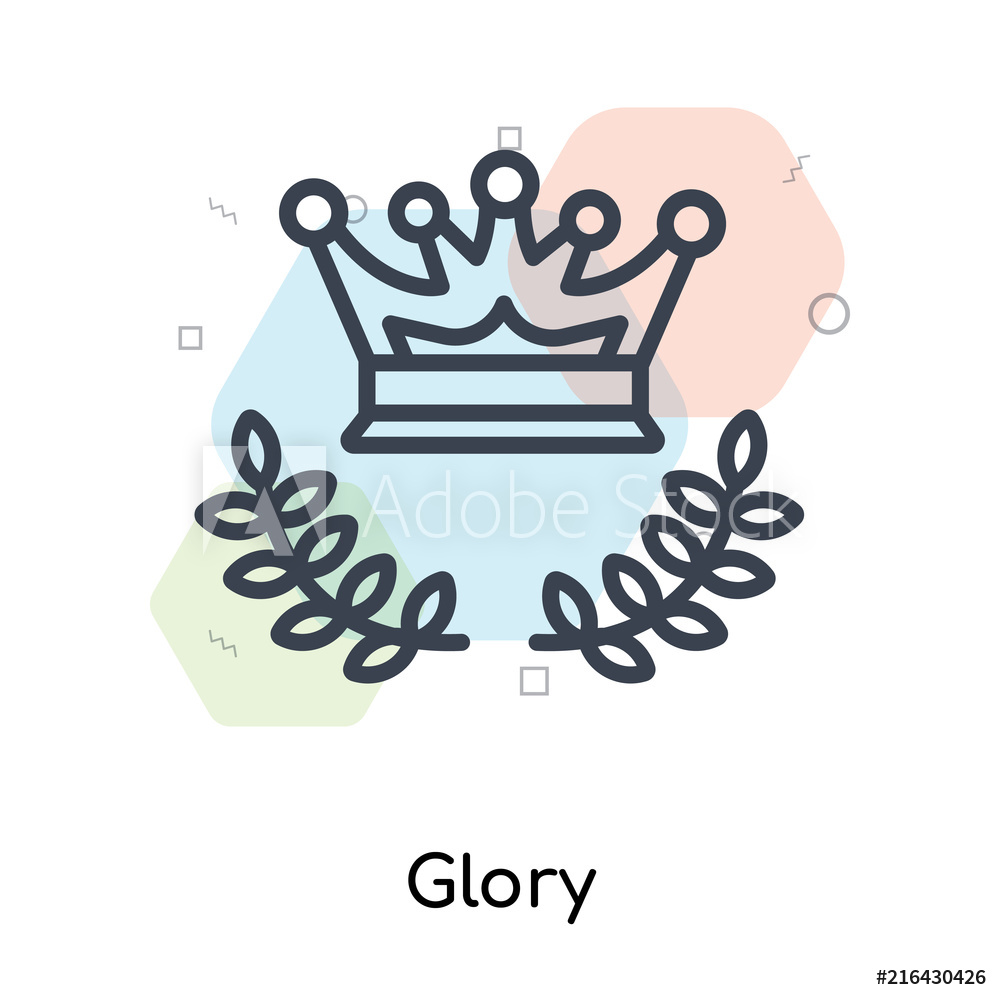 1000x1000 Photo Art Print Glory Icon Vector Sign And Symbol Isolated