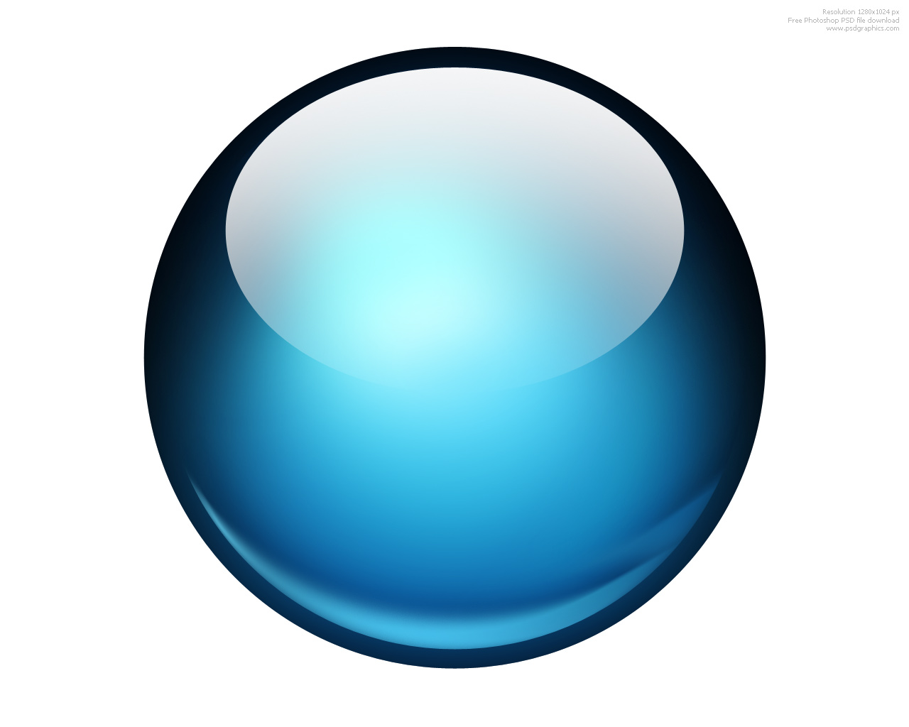 1280x1024 Glossy Ball Photoshop Icon Psdgraphics