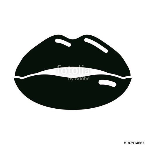 500x500 Plump Lips With Gloss Icon Stock Image And Royalty Free Vector
