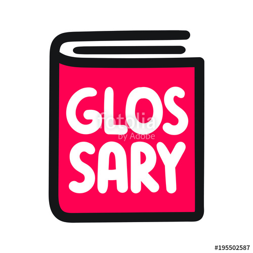 500x500 Glossary Vector Doodle Icon Illustration On White Background