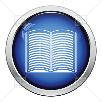 400x400 Glossy Button Design Of Open Book Icon Vector Image Of Icons