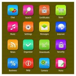 268x268 Glossy Button Icon Set Vectors Stock For Free Download