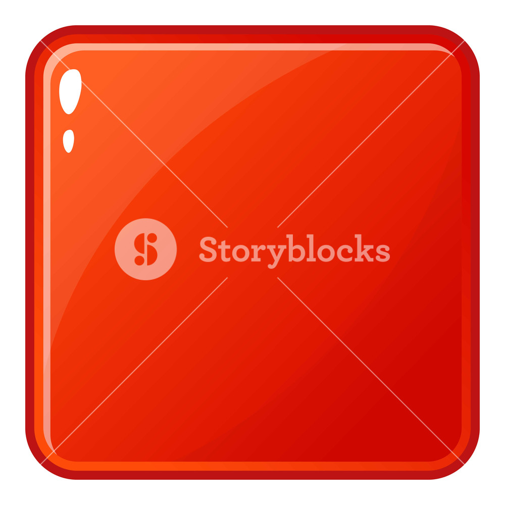 1000x1000 Red Glossy Button Icon Cartoon Illustration Of Red Glossy Button