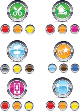 267x368 Shiny Button Icon Free Vector Download