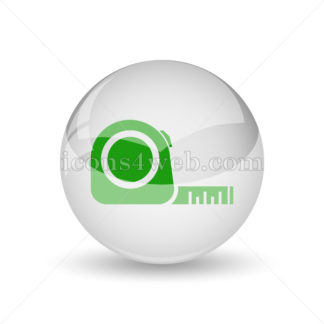 324x324 Tape Measure Glossy Icon Tape Measure Glossy Button