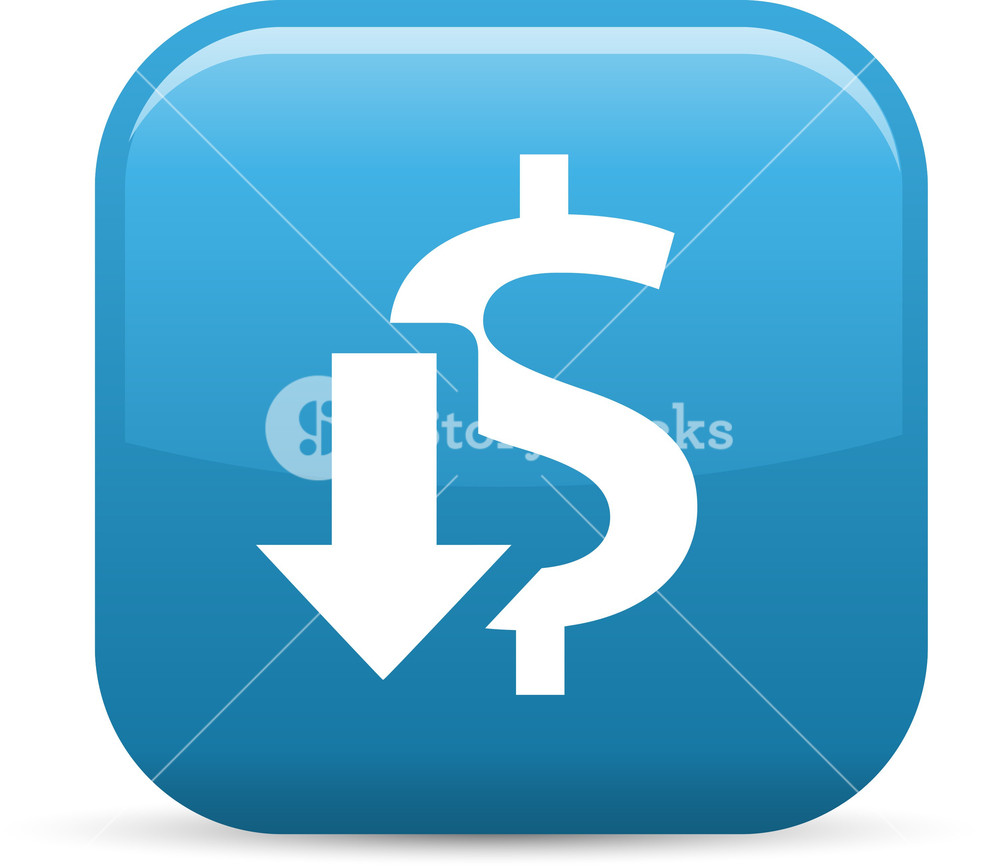 1000x867 Decrease Revenue Elements Glossy Icon Royalty Free Stock Image