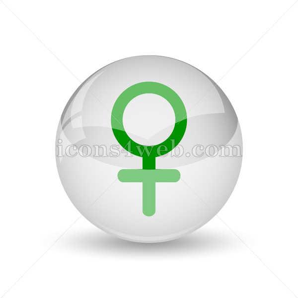 600x600 Female Sign Glossy Icon Female Sign Glossy Button