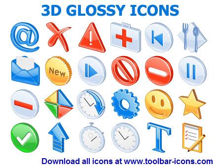 440x340 Glossy Icon Set
