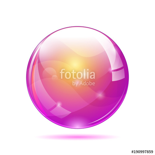 500x500 Pink Glass Button With Reflection And Shadow Glossy Icon