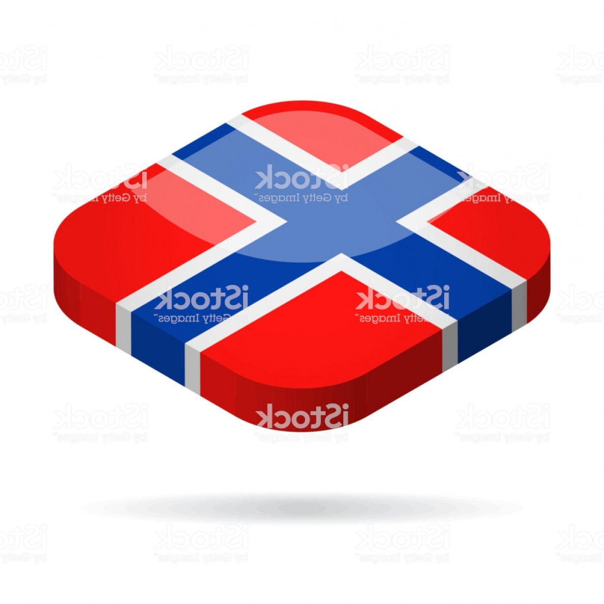 1228x1228 Norway Isometric D Flag Vector Glossy Icon Gm Hoodamathrun