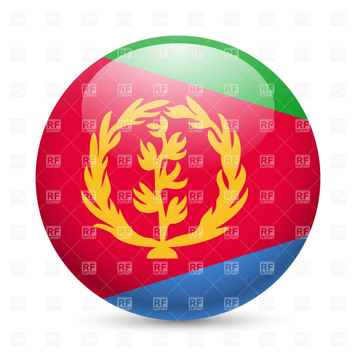 1200x1200 Button With Flag Of Eritrea