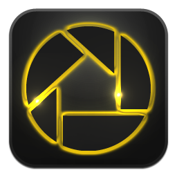 256x256 Picasa Neon Glow Icon Download Neon Glow Social Media Icons