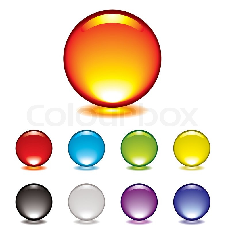 800x800 Round Gel Button Icon With Glow And Stock Vector Colourbox