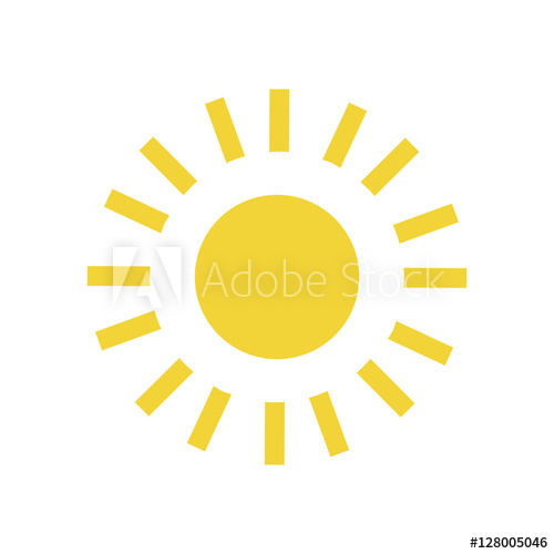 500x500 Sun Light Glow Icon Vector Illustration Graphic Design