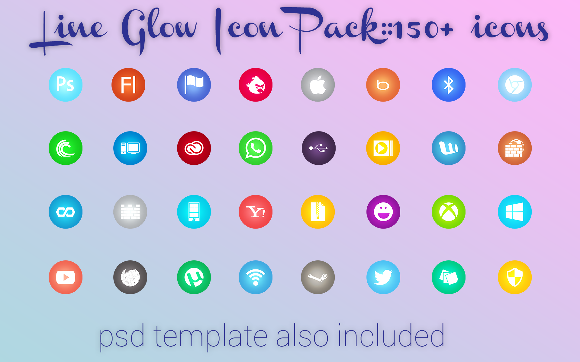 1920x1200 Line Glow Icon Packmore Than Icons