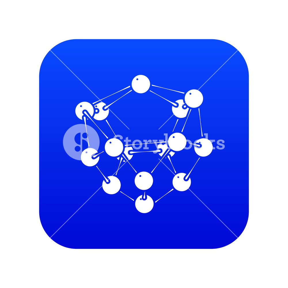 1000x1000 Glucose Icon Blue Vector Isolated On White Background Royalty Free