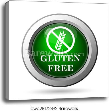 382x390 Gluten Free Icon, Canvas Print Barewalls Posters Prints