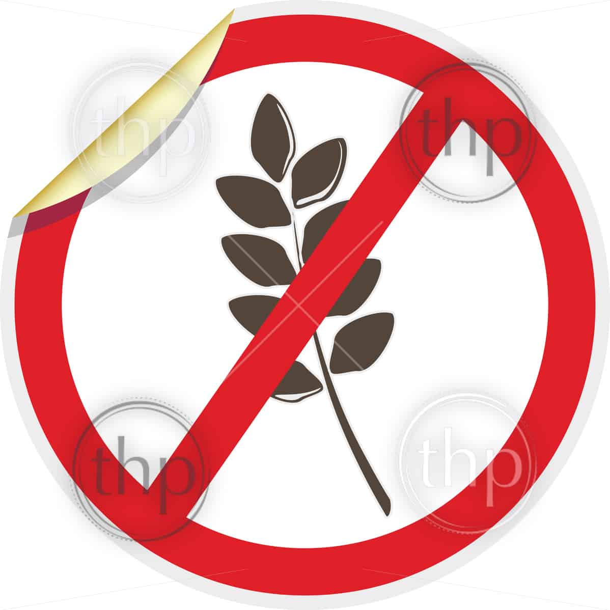 1198x1198 Gluten Free Vector Icon In Style For Food Allergy Concept