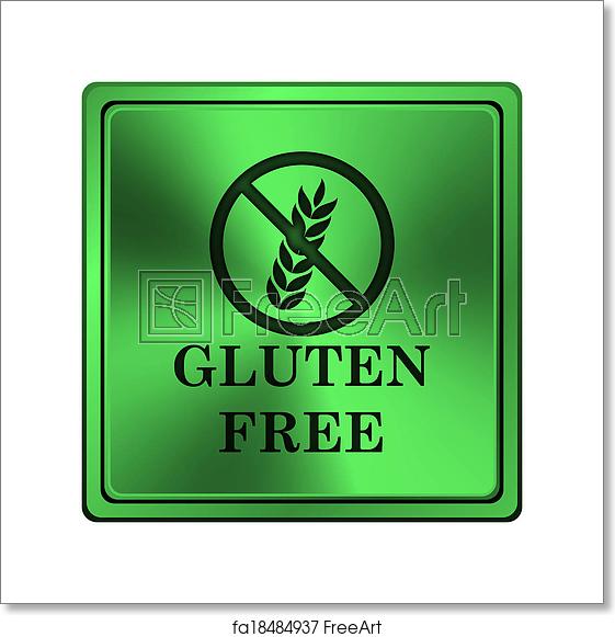 Free Art Print Of Gluten Free Icon Square Metallic Icon 561x581 Free Art Print Of Gluten Free Icon Square Metallic Icon