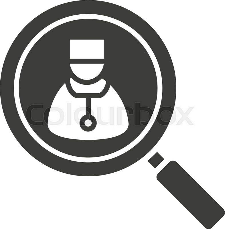 786x800 Doctor Search Glyph Icon Silhouette Stock Vector Colourbox
