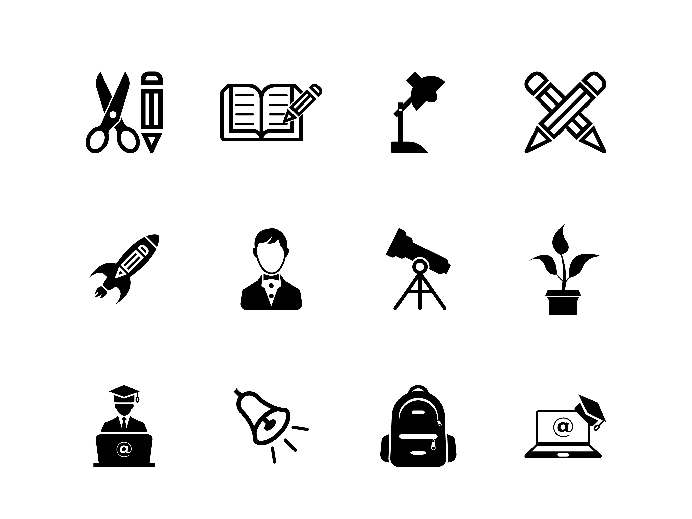2742x2056 Education Glyph Icon Search