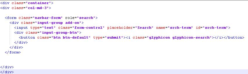 852x255 Bootstrap Glyphicon Search Icon Inside Input Homage Lofty