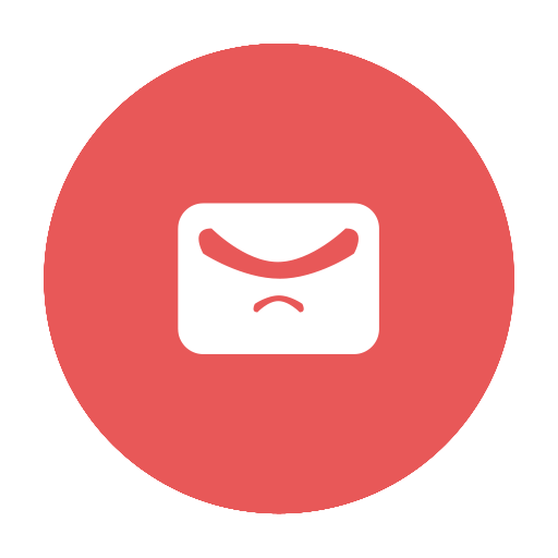 512x512 Circular, Email, Gmail, Hotmail, Mail, Modern, Red Icon