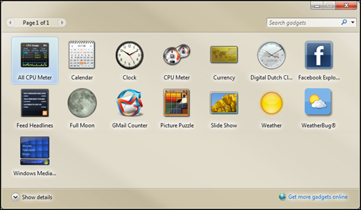 509x296 Windows Desktop Gadgets