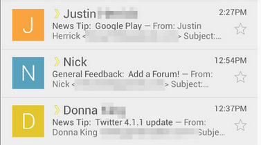 377x210 Android Gmail App Like List View With A Letter N