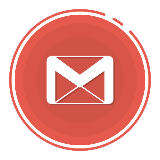 512x512 Gmail Circle Icon, Gmail Icon, Gradient Icon, Social Media Icon Icon