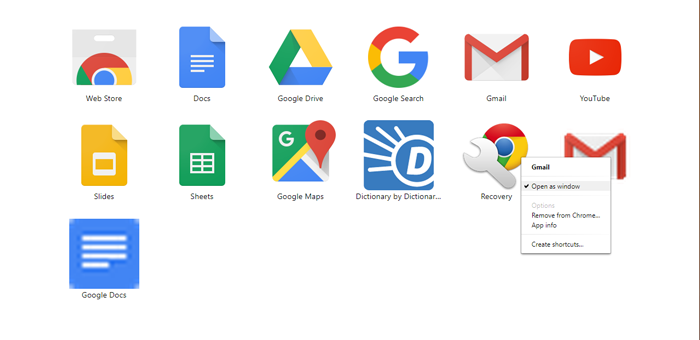 put a gmail icon on desktop