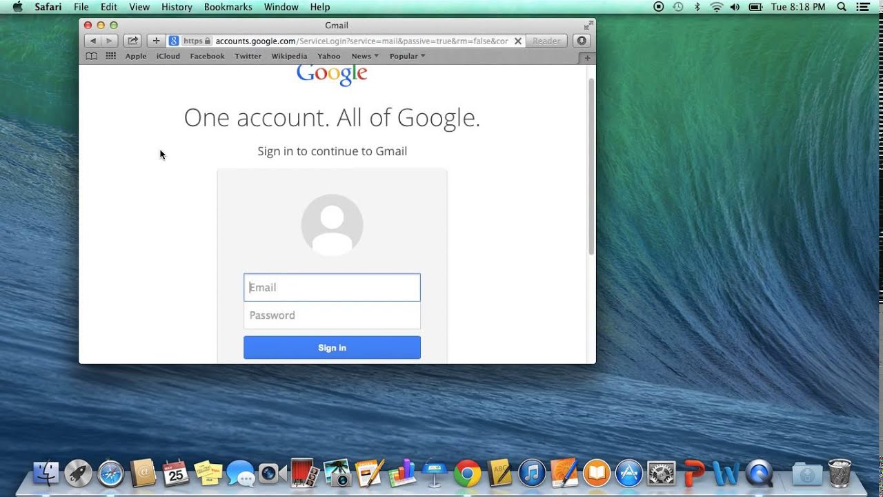 1280x720 Gmail Icon In Dock