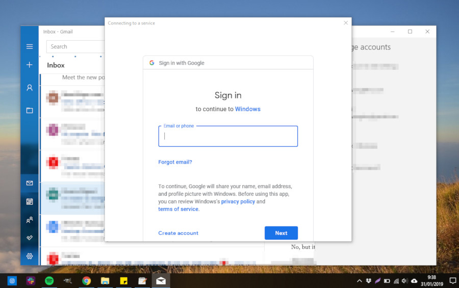 make google mail default windows 10