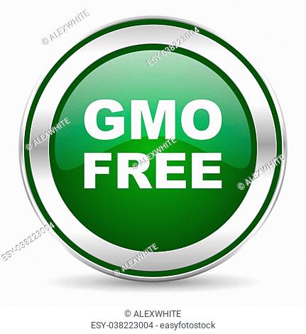 431x470 Gmo Free Green Circle Glossy Icon Stock Photos And Images Age