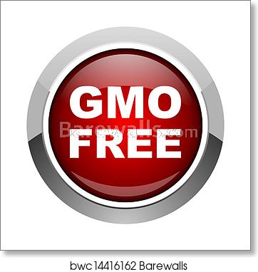 362x382 Gmo Free Icon, Art Print Barewalls Posters Prints