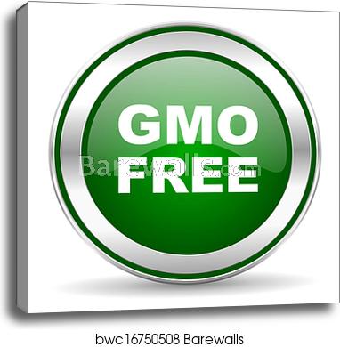 382x390 Gmo Free Icon, Canvas Print Barewalls Posters Prints
