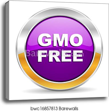 382x390 Gmo Free Icon, Canvas Print Barewalls Posters Prints