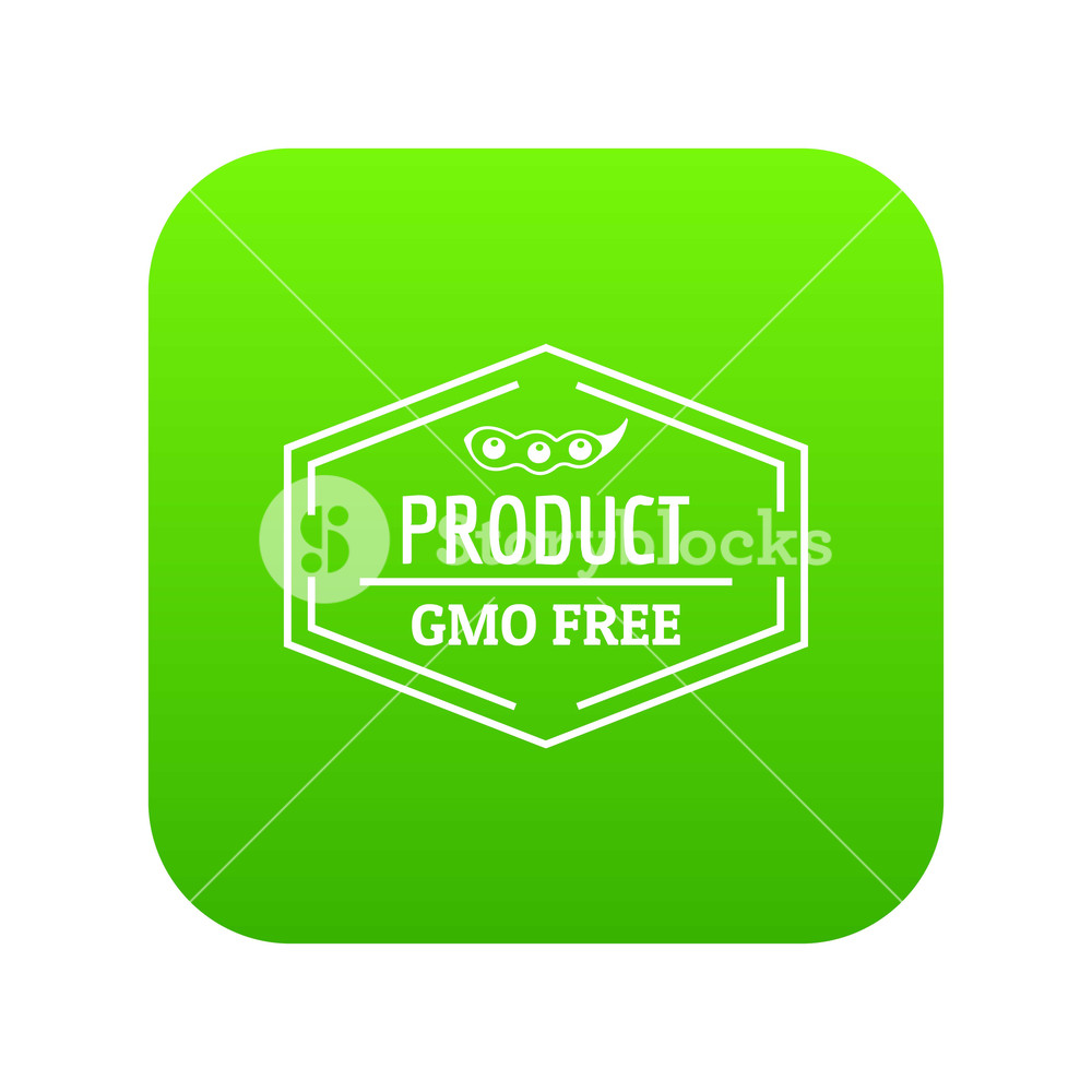 1000x1000 Gmo Free Icon Green Vector Isolated On White Background Royalty