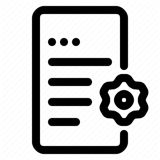 512x512 Doc, Document, Gear, Gmp, System Icon