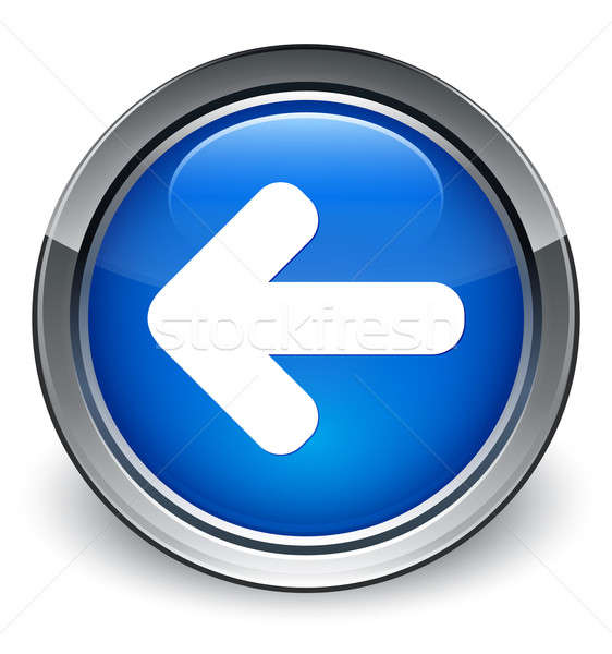 562x600 Go Back Arrow Icon Glossy Blue Button Stock Photo Faysal Farhan