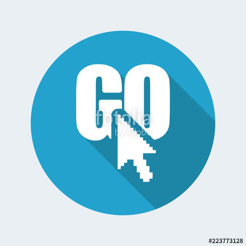 500x500 Vector Illustration Of Go Web Button Icon Stock Image And Royalty